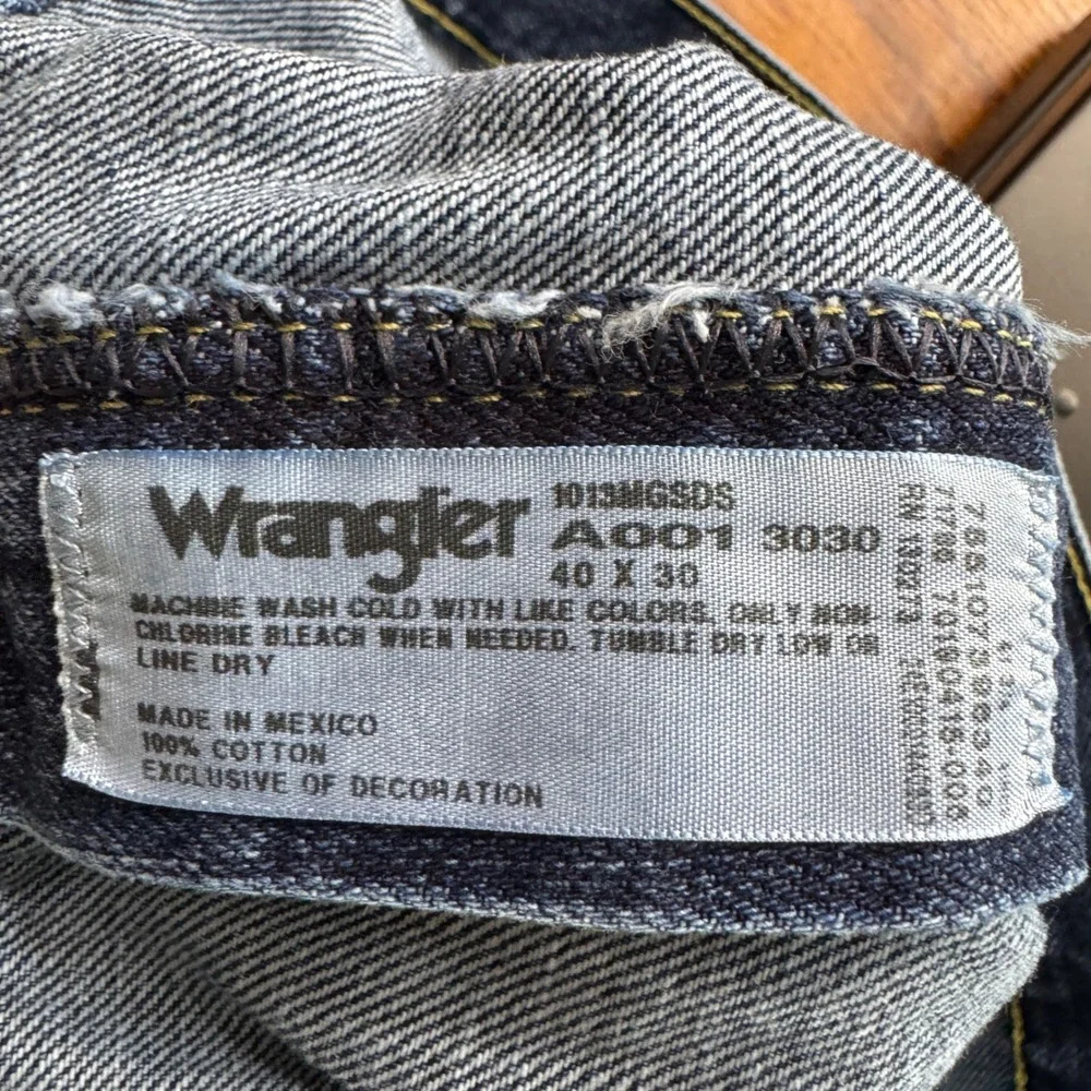 Wrangler George Strait Collection Mens Blue Denim Jeans 40x30 Workwear Western